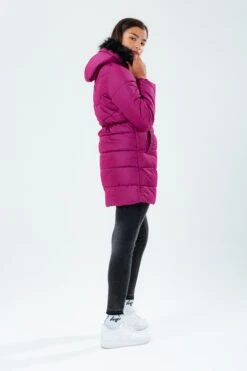 HYPE BERRY LONGLINE PADDED GIRLS PARKER JACKET 14 HYPE BERRY LONGLINE PADDED GIRLS PARKER JACKET -Hype TWLG096fullback