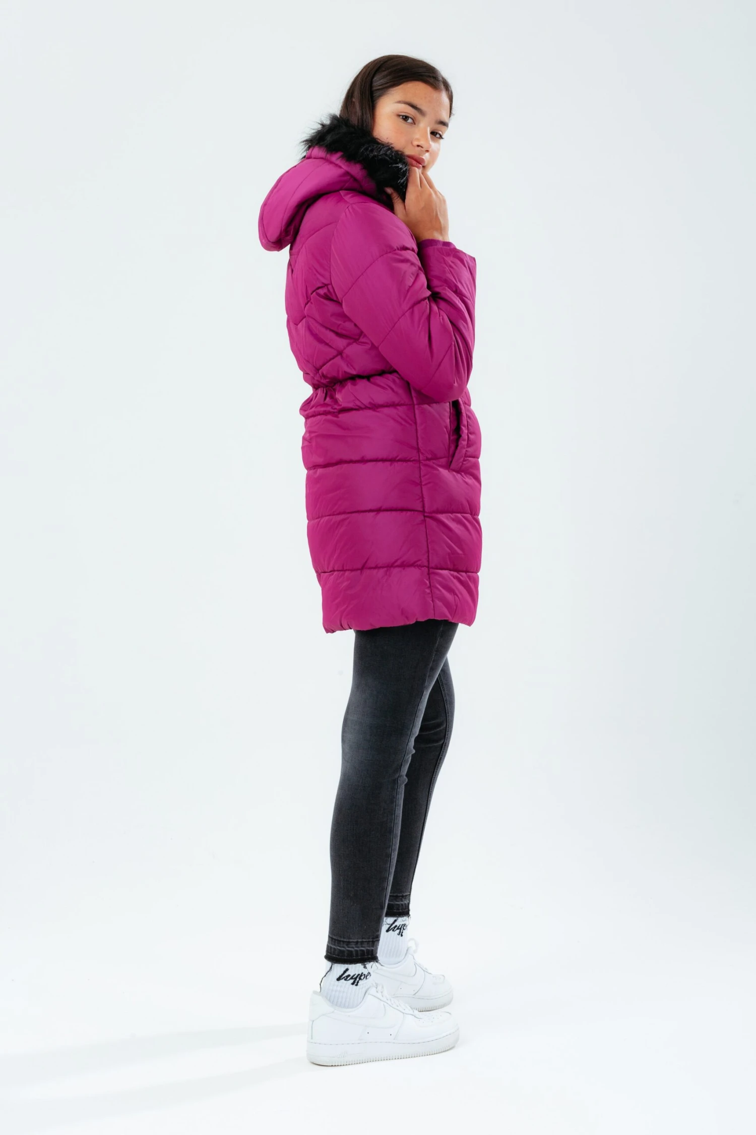HYPE BERRY LONGLINE PADDED GIRLS PARKER JACKET 5 HYPE BERRY LONGLINE PADDED GIRLS PARKER JACKET - Image 3