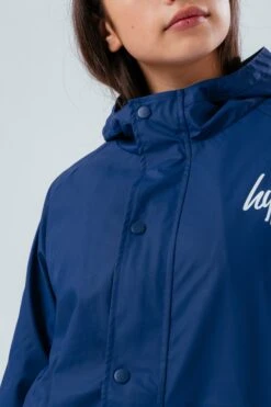 HYPE NAVY SCRIPT GIRLS RAIN COAT -Hype TWLR 236DETAIL 2