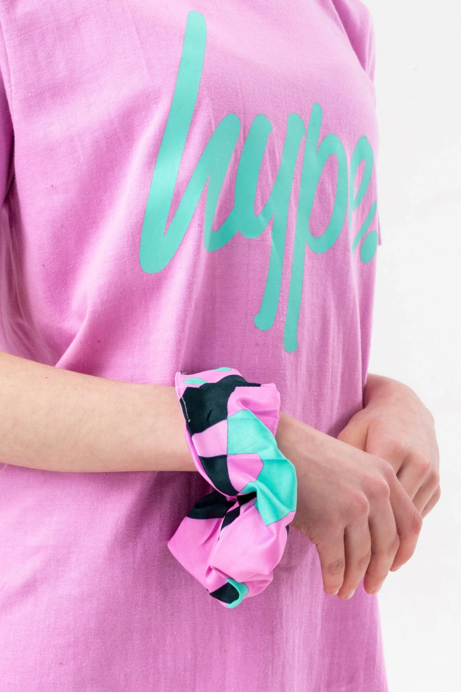 HYPE GIRLS LILAC GROOVY ZEBRA SCRIPT T-SHIRT & LEGGINGS & SCRUNCHIE SET 7 HYPE GIRLS LILAC GROOVY ZEBRA SCRIPT T-SHIRT & LEGGINGS & SCRUNCHIE SET - Image 5