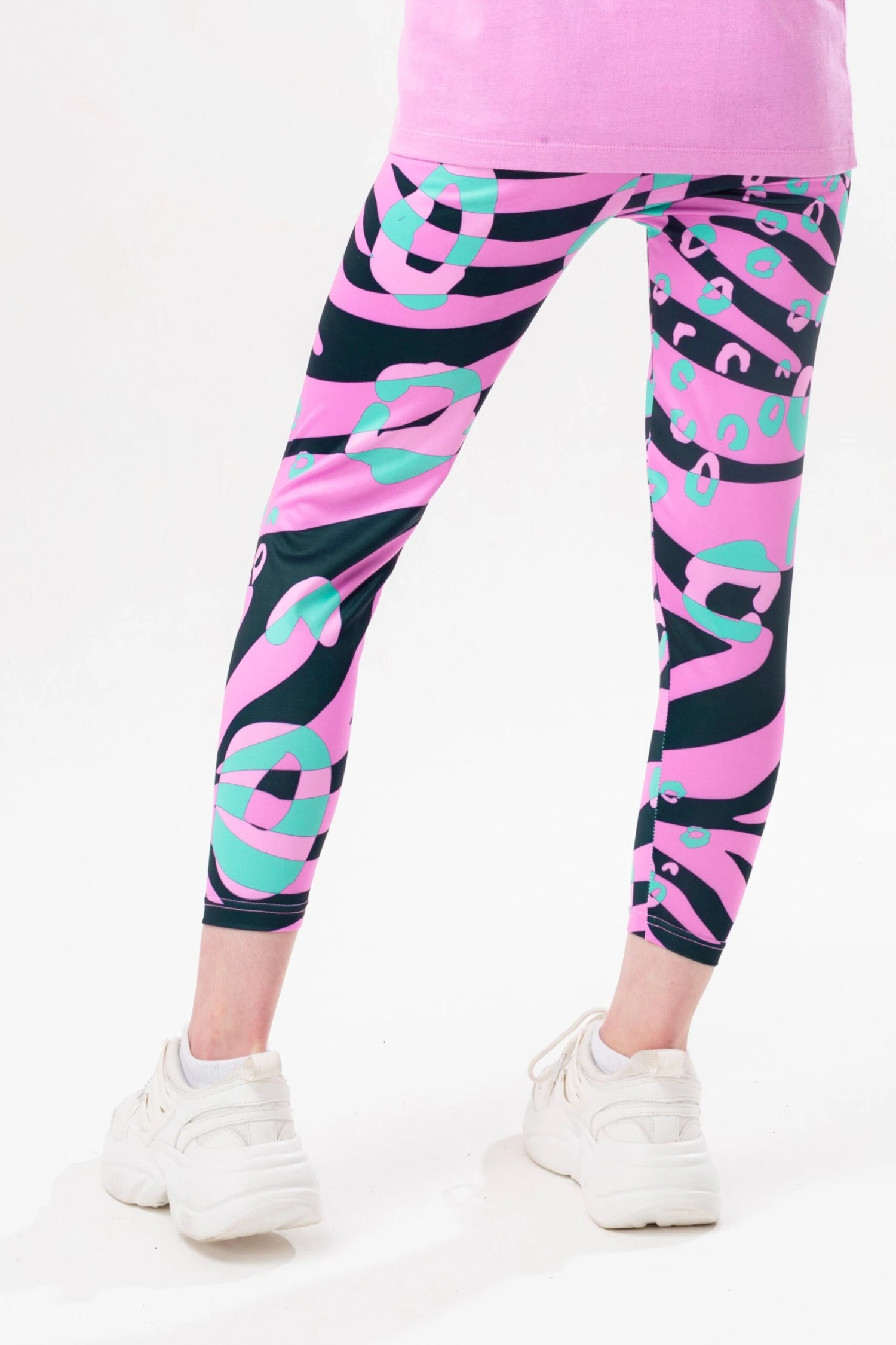 HYPE GIRLS LILAC GROOVY ZEBRA SCRIPT T-SHIRT & LEGGINGS & SCRUNCHIE SET 8 HYPE GIRLS LILAC GROOVY ZEBRA SCRIPT T-SHIRT & LEGGINGS & SCRUNCHIE SET - Image 6