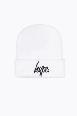HYPE WHITE SCRIPT BEANIE