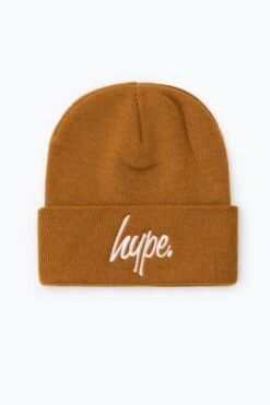 HYPE CARAMEL SCRIPT BEANIE