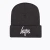 HYPE GRAPHITE GREY SCRIPT BEANIE -Hype WUBT 066