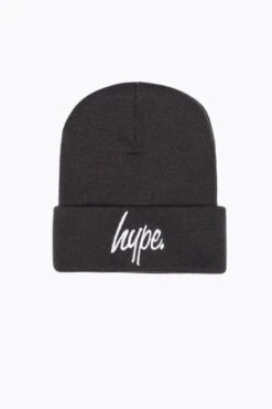 HYPE GRAPHITE GREY SCRIPT BEANIE