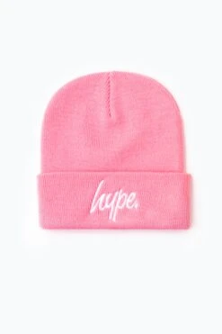 HYPE CLASSIC PINK SCRIPT BEANIE