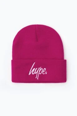 HYPE FUCHSIA SCRIPT BEANIE