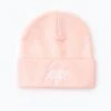 HYPE PASTEL PINK SCRIPT BEANIE -Hype WUBT 072