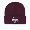 HYPE BURGUNDY SCRIPT BEANIE -Hype WUBT 073