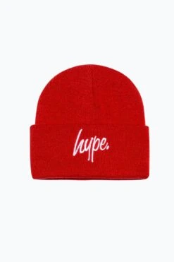 HYPE CLASSIC RED SCRIPT BEANIE