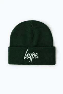 HYPE BOTTLE GREEN SCRIPT BEANIE