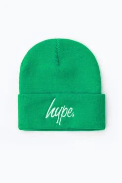 HYPE KELLY GREEN SCRIPT BEANIE