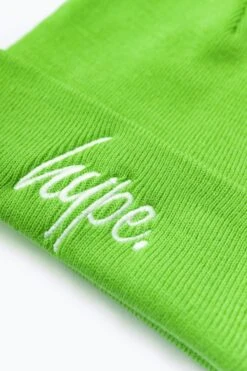 HYPE LIME GREEN SCRIPT BEANIE -Hype WUBT 083 2
