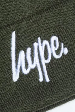 HYPE OLIVE SCRIPT BEANIE -Hype WUBT 085 2