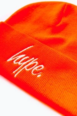 HYPE ORANGE SCRIPT BEANIE -Hype WUBT 087 2