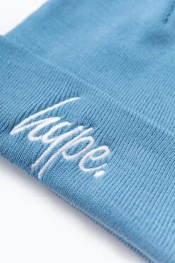 HYPE SKY BLUE SCRIPT BEANIE 7 HYPE SKY BLUE SCRIPT BEANIE -Hype WUBT 092 2