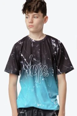 HYPE BOYS BLUE MARBLE T-SHIRT