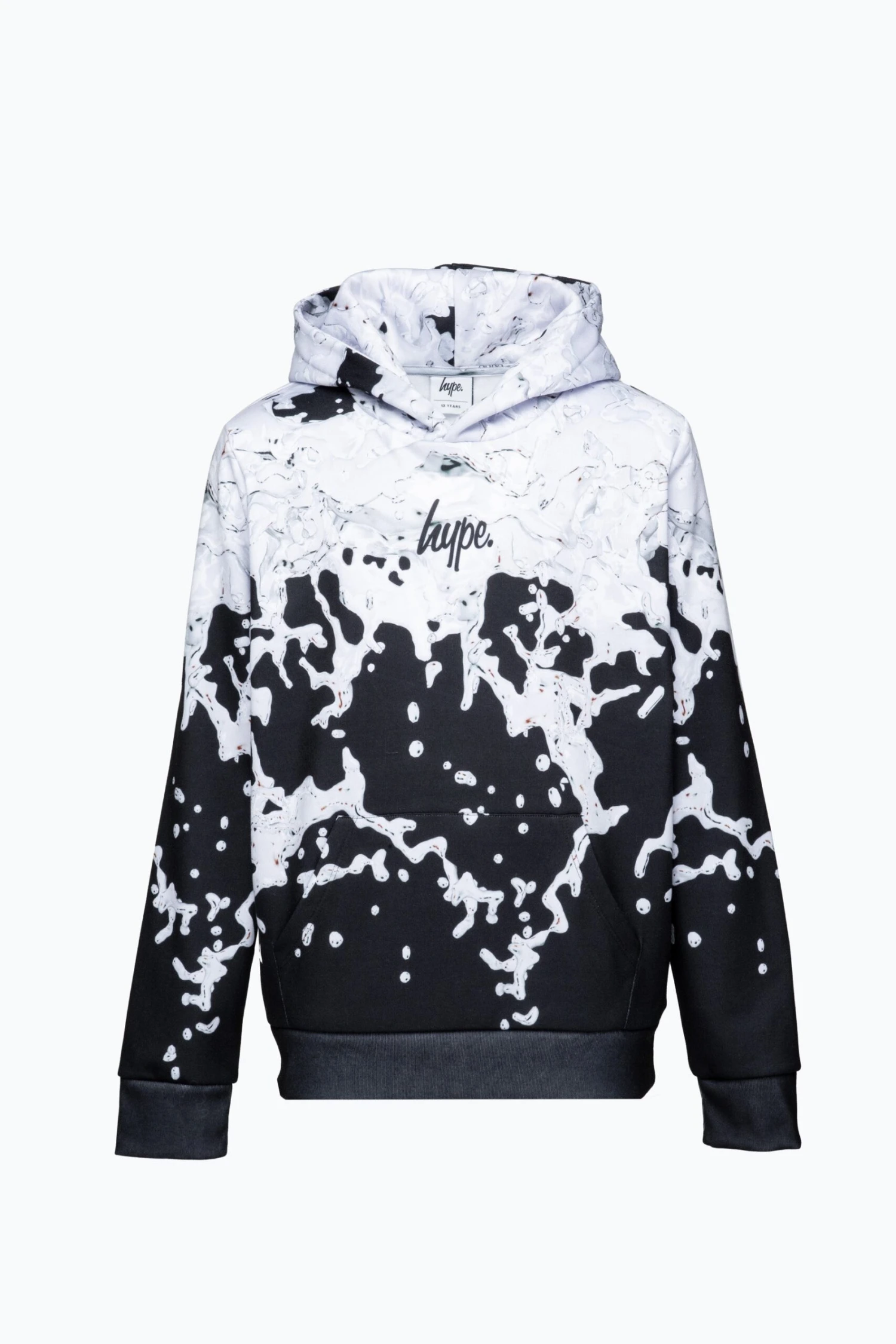 HYPE BOYS BLACK MONO SPLAT HOODIE 7 HYPE BOYS BLACK MONO SPLAT HOODIE - Image 5