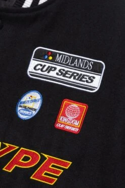 HYPE MENS BLACK JH RACER BADGE JACKET -Hype YVLR 154 4