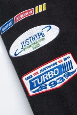 HYPE MENS BLACK JH RACER BADGE JACKET -Hype YVLR 154 6