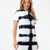 HYPE WOMENS CREAM GREY TIE DYE JUSTHYPE T-SHIRT DRESS 1 HYPE WOMENS CREAM GREY TIE DYE JUSTHYPE T-SHIRT DRESS -Hype YVLR 178 MAIN