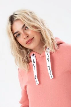 HYPE WOMENS BLUSH JUSTHYPE DRAWCORD HOODIE -Hype YVLR 218 3