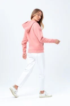 HYPE WOMENS BLUSH JUSTHYPE DRAWCORD HOODIE -Hype YVLR 218 BACK