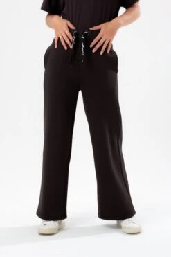 HYPE WOMENS GANACHE JUSTHYPE SCRIBBLE DRAWCORD WIDE LEG JOGGERS -Hype YVLR 274 4