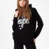 HYPE GIRLS BLACK HEARTS HYPE SCRIPT HOODIE -Hype YVLR 553MAIN