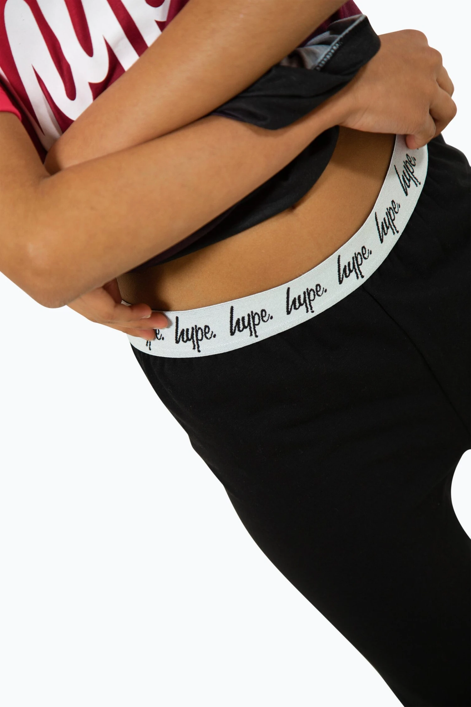 HYPE GIRLS PINK BLACK FADE SCRIPT T-SHIRT AND LEGGINGS SET 6 HYPE GIRLS PINK BLACK FADE SCRIPT T-SHIRT AND LEGGINGS SET - Image 4