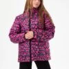 HYPE GIRLS PURPLE NEON CHEETAH PADDED ARM CREST JACKET -Hype YVLR 627MAIN