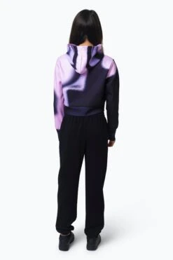 HYPE KIDS BLACK SPRAY CROP HOODIE -Hype ZTAO 012 2