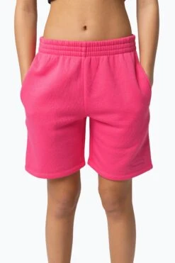 HYPE GIRLS PINK Y2K LOGO SHORTS