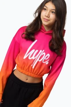 HYPE GIRLS ORANGE FADE HOODIE -Hype ZTAO 6336 3