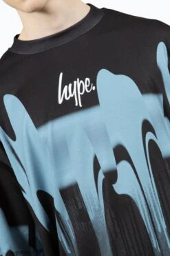 HYPE BOYS MULTI BLUE BLUR PAINT SMALL SCRIPT T-SHIRT -Hype ZTBS 001 4 f23add98 8600 4ede 9e4d 9b2ddf02abf9