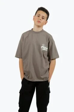 HYPE BOYS BROWN CREW T-SHIRT