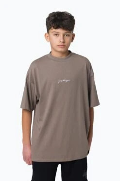 HYPE KIDS BROWN SCRIBBLE T-SHIRT