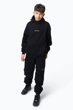 HYPE KIDS BLACK SCRIBBLE HOODIE -Hype ZTBS 038 1
