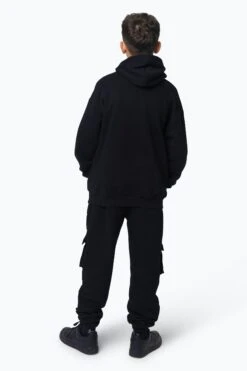 HYPE KIDS BLACK SCRIBBLE HOODIE -Hype ZTBS 038 2