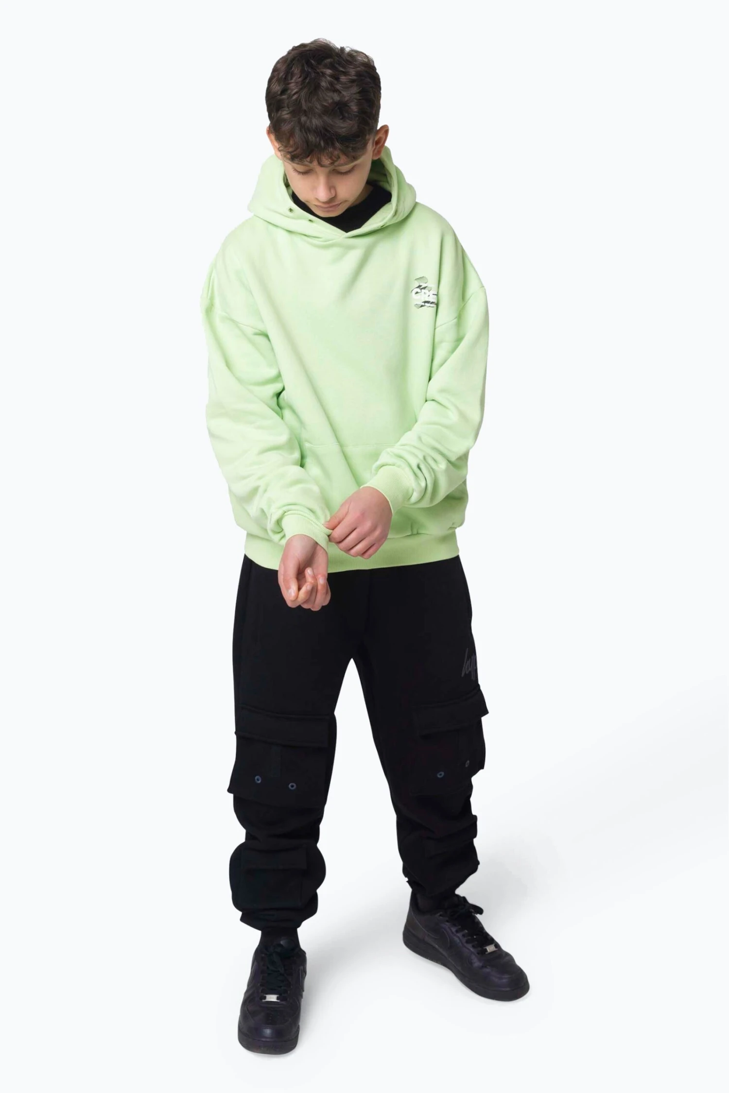 HYPE BOYS GREEN CREW HOODIE 4 HYPE BOYS GREEN CREW HOODIE - Image 2