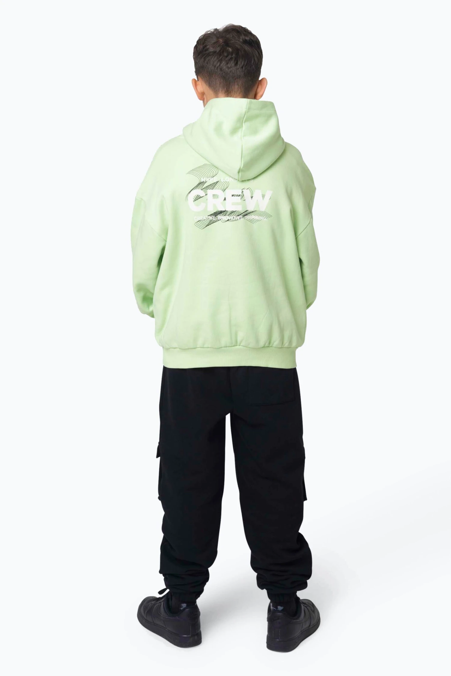 HYPE BOYS GREEN CREW HOODIE 5 HYPE BOYS GREEN CREW HOODIE - Image 3