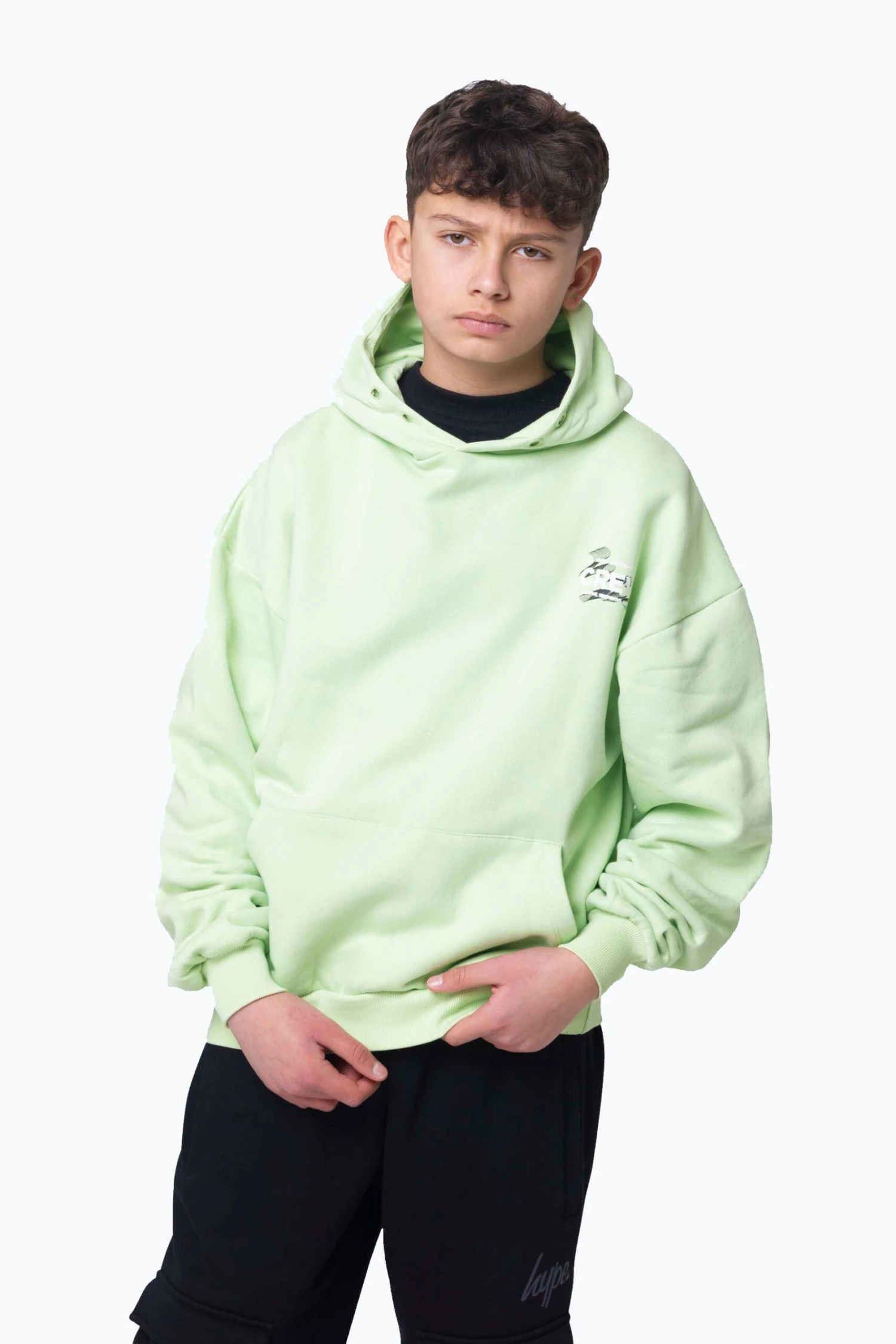 HYPE BOYS GREEN CREW HOODIE 3 HYPE BOYS GREEN CREW HOODIE