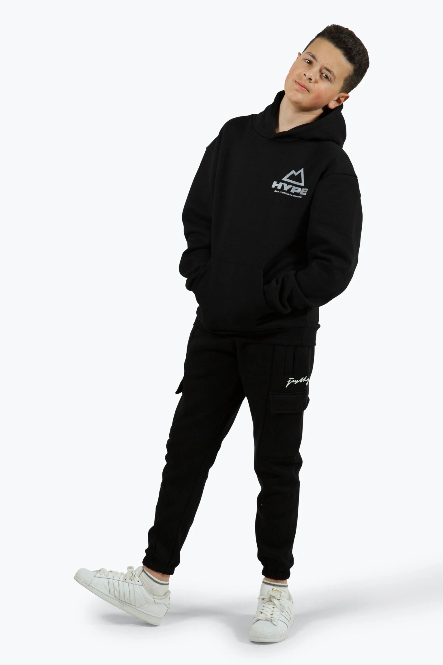 HYPE BOYS BLACK OUTDOOR 3M HOODIE 4 HYPE BOYS BLACK OUTDOOR 3M HOODIE - Image 2