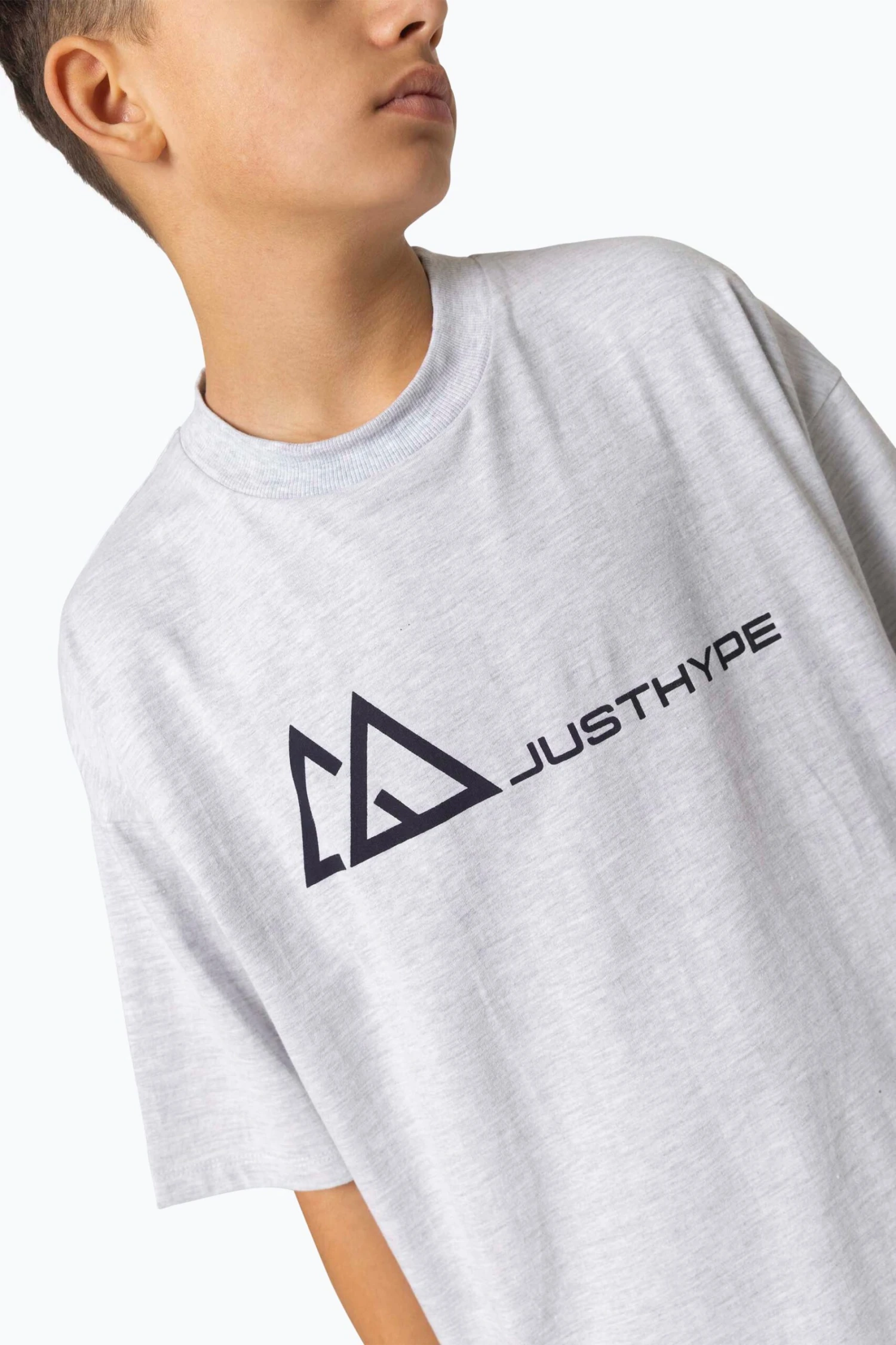 HYPE BOYS GREY MARL OUTDOOR T-SHIRT 6 HYPE BOYS GREY MARL OUTDOOR T-SHIRT - Image 4