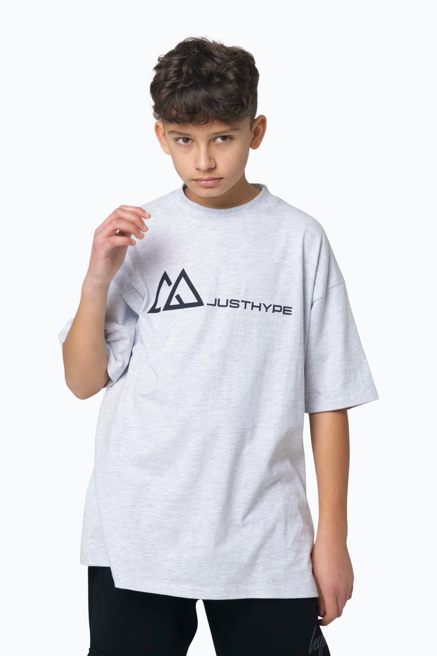 HYPE BOYS GREY MARL OUTDOOR T-SHIRT 3 HYPE BOYS GREY MARL OUTDOOR T-SHIRT