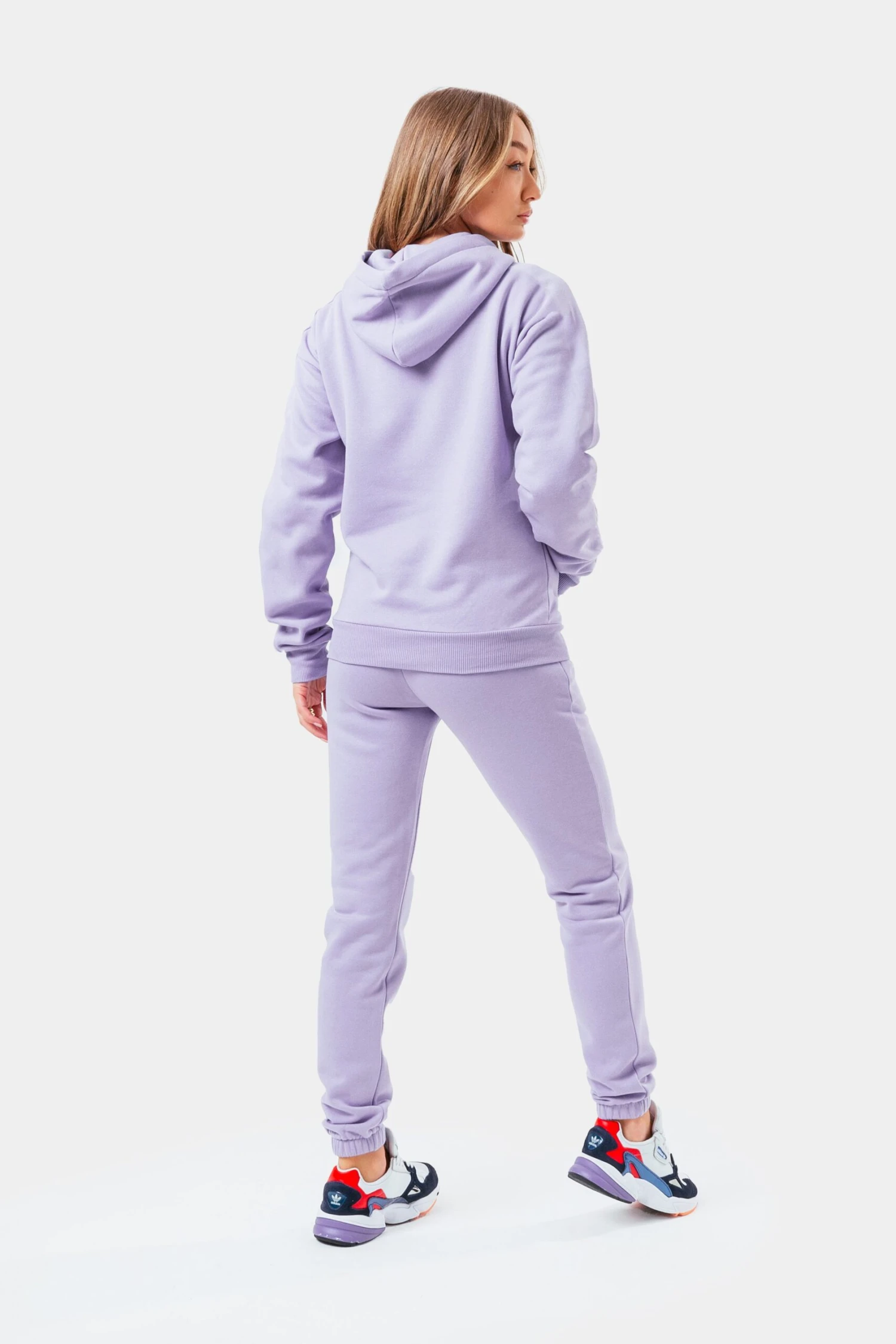 HYPE WOMENS LILAC BRANDED DRAWCORD PULLOVER HOODIE 5 HYPE WOMENS LILAC BRANDED DRAWCORD PULLOVER HOODIE - Image 3