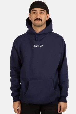 HYPE MENS NAVY SCRIBBLE HOODIE