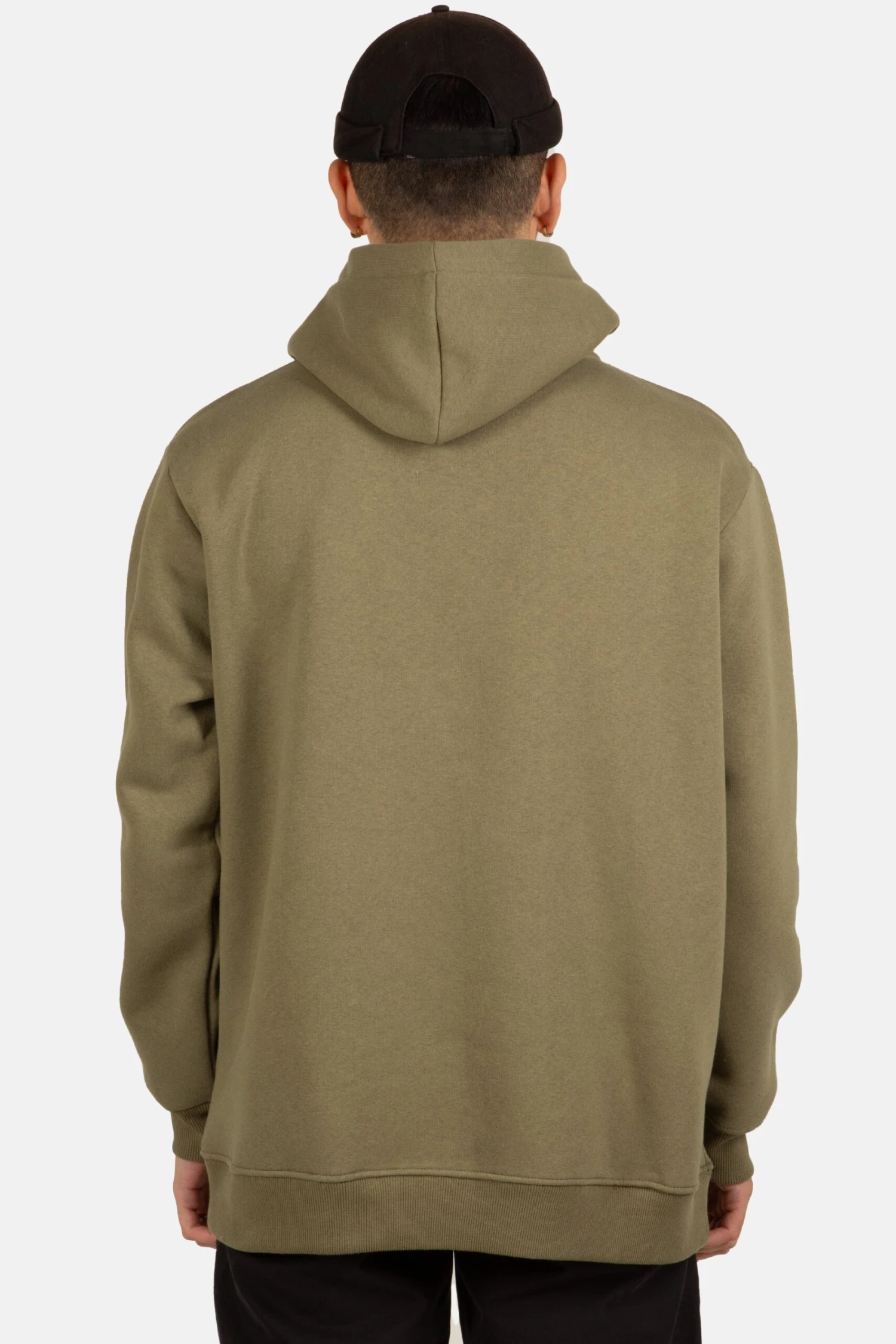 HYPE MENS KHAKI SCRIBBLE LOGO PULLOVER HOODIE 4 HYPE MENS KHAKI SCRIBBLE LOGO PULLOVER HOODIE - Image 2