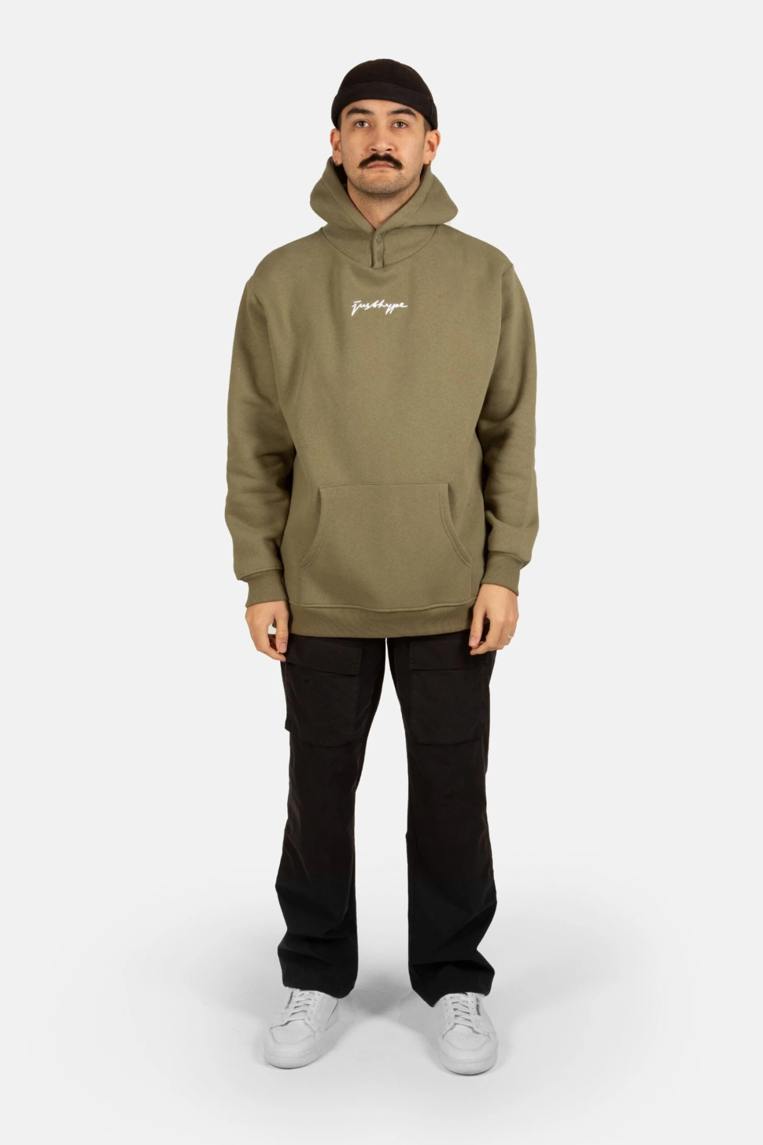 HYPE MENS KHAKI SCRIBBLE LOGO PULLOVER HOODIE 5 HYPE MENS KHAKI SCRIBBLE LOGO PULLOVER HOODIE - Image 3
