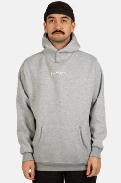 HYPE MENS GREY MARL SCRIBBLE HOODIE